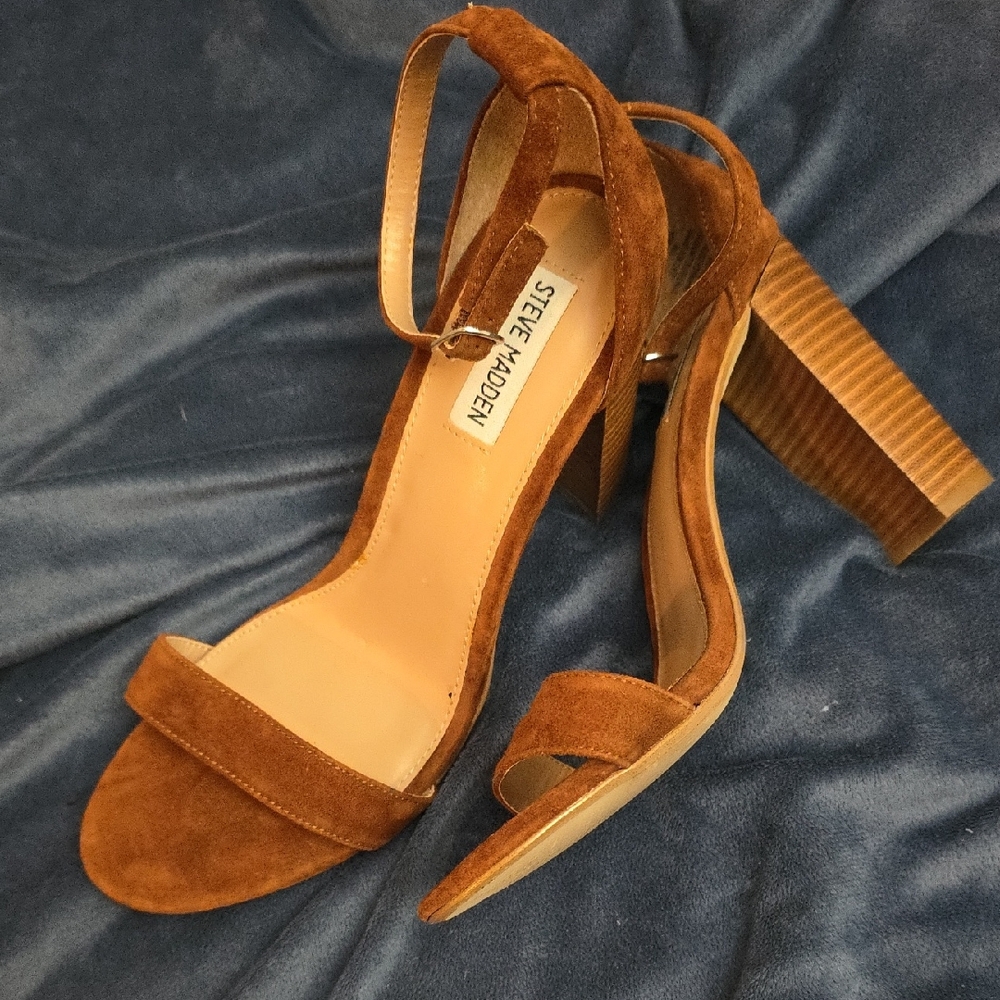 Steve Madden Brown Block Heel Sandals